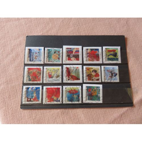 Lot De 14 Timbres Autoadhésifs Oblitérés "Meilleurs Voeux" - 2009