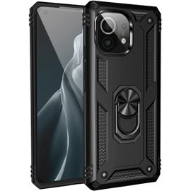 Coque Xiaomi Mi 11,Housse Antichoc Armure Protection Housse Coque Etui Avec Support Cover Case Pour Xiaomi Mi 11 (Noir)
