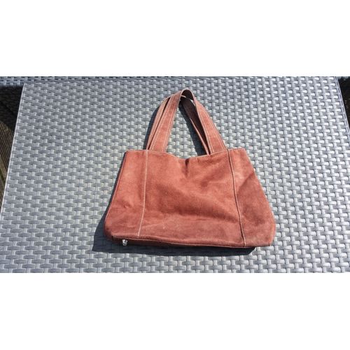 Sac À Main Pvc Suédine  Marron