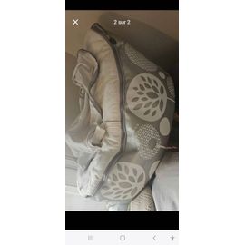 Pouf Doomoo A Fleurs Grise Evolutif