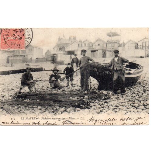 Le Havre Pêcheurs Réparant Leurs Filets (Carte 88)