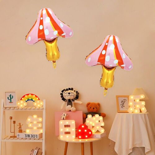 Ballon gonflable pour anniversaire de longue durée, 5 pièces, pour vacances, créer des atmosphères, grand jouet coloré en forme de champignon pour enfants