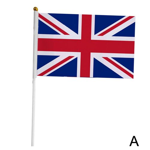 Union Jack ? drapeau à la main Royal britannique, 1 pièce, petits drapeaux de célébration, tenue à la main, décoration de fête du réveillon platine