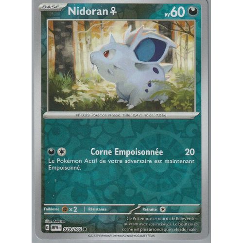 Carte Pokémon - Nidoran - 029/165 Reverse - Ev3,5 151