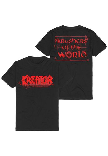 Kreator - Krushers Of The World Logo - T-Shirt - Noir - M - 100% Coton,Jersey