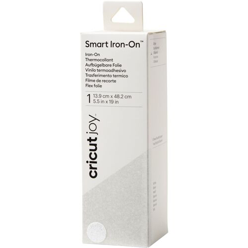 Cricut Joy : Feuille Flex Thermocollant Blanc Pailleté 13,9x48,2 Cm