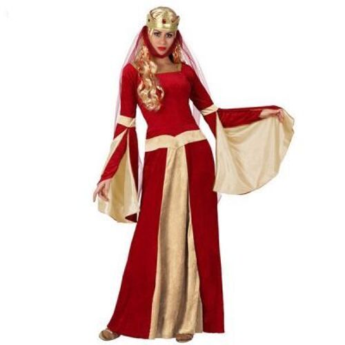 Déguisement Dame Médiévale Rouge Et Or Femme M / L