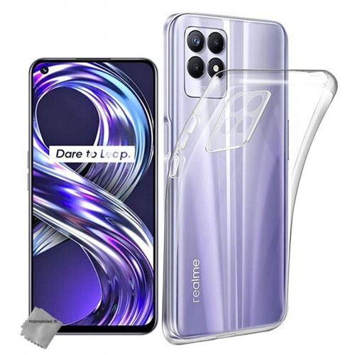 Housse etui coque silicone gel fine Realme 8i / Narzo 50 4G + verre trempe - TRANSPARENT TPU