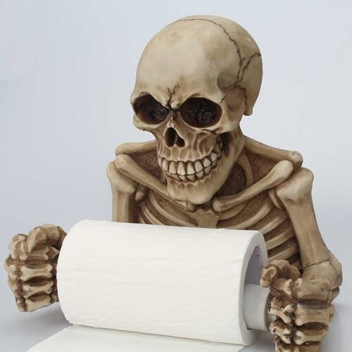 Décorations murales en résine pour Halloween, accessoires de club, horreur, rouleau, porte-papier, modules de toilette, pendentif, crânes, effrayant, HOParty