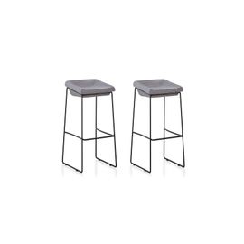 Lot De 2 Chaises Hautes Grises - Udinese
