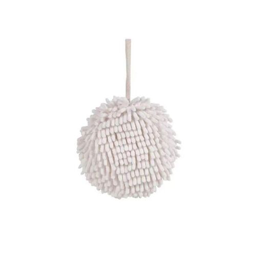 Serviettes en microfibre à séchage rapide, douces et absorbantes, pour la cuisine et la salle de bain, boule de nettoyage avec boucles de suspension