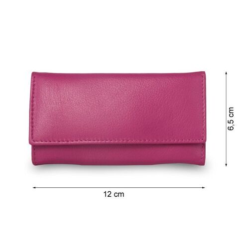 Dudu - Porte-Clés En Cuir - Colorful Collection - Tahiti - Fuschia