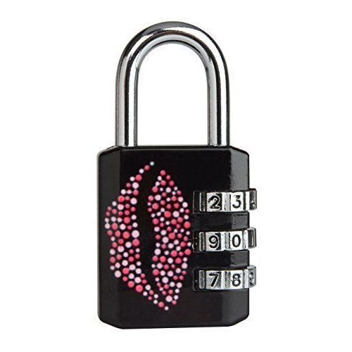 Master Lock 1509eurdkiss Cadenas Vestiaire Motif Kiss Noir 30 Mm