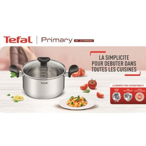 Tefal E3090204 Primary Poele Inox Avec Revetement Anti-Adhésif 20 Cm Compatible Induction