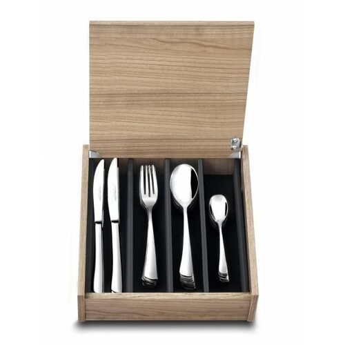 La Table D'albert Ménagere 48 Pces Inox Elegance - Coffret En Bois