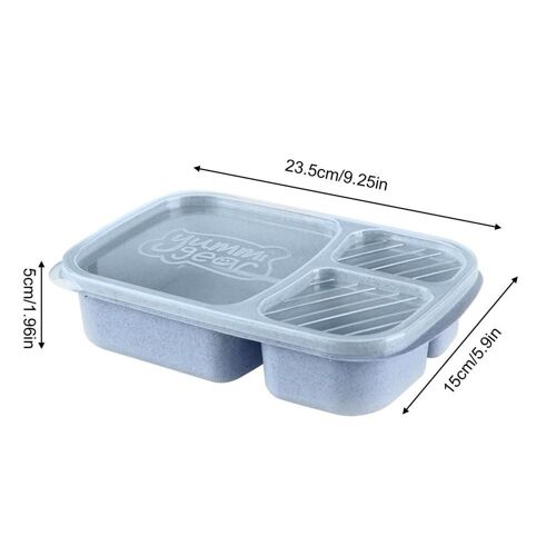 Boîtes À Lunch Japonaises Avec Couvercle, Boîte À Bento Pour Enfants, 3 Grilles, Fuite-Vert, Camping, Pique-Nique, Plastique Portable, Nourriture, Fruits, Récipient De Stockage