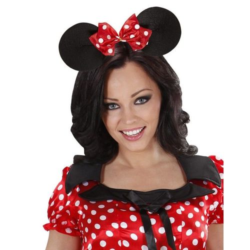 Serre Tête Oreilles De Souris Avec Noeud À Pois Taille Unique