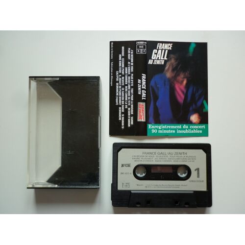 France Gall Cassette K7 Audio Au Zénith K7 Noir Label Papier Gris