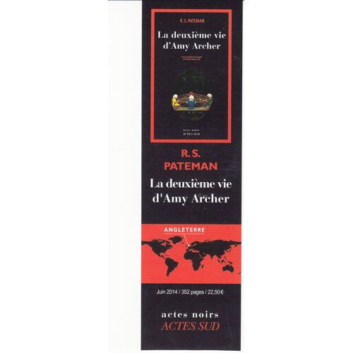 Marque Page " La Deuxième Vie D' Amy Archer " De R.S. Pateman, Actes Sud.