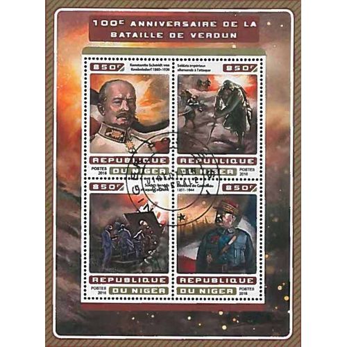 Timbres Thèmatiques Niger Première Guerre Mondiale Oblitérés