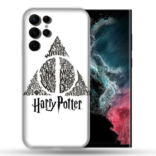 Coque compatible Magsafe Pour Samsung Galaxy S22 Ultra Harry Potter Hollows triangle Blanc
