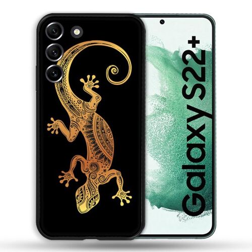 Coque Renforcée Pour Samsung Galaxy S22 Plus Animal Lezard Noir