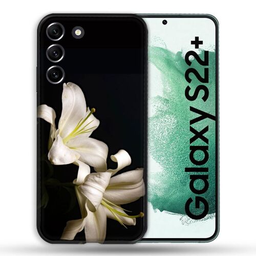Coque Renforcée Pour Samsung Galaxy S22 Plus Fleur Lys Noir