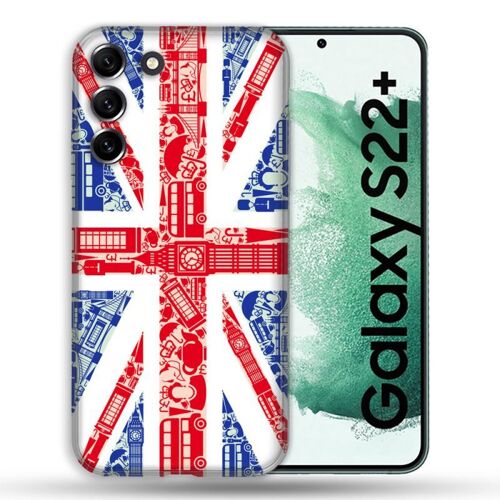 Coque Renforcée Pour Samsung Galaxy S22 Plus Voyage Angleterre Blanc