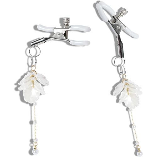 Kal-Bdsm Pinces À Tétons Acier Inoxydable Pinces À Tétons Réglables Stimulation Des Mamelons Jouets Sexuels Pour Femmes Bijoux Intimes Femmes (White)