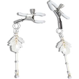 Kal-Bdsm Pinces À Tétons Acier Inoxydable Pinces À Tétons Réglables Stimulation Des Mamelons Jouets Sexuels Pour Femmes Bijoux Intimes Femmes (White)