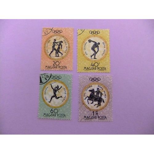 Hungria Hongrie Magyar Posta 1960 Jeux Olympiques Rome Serie Incomplete Yvert 1379 ...Fu
