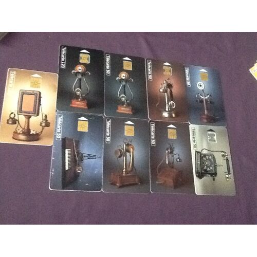 9 Telecartes Collection Historiques