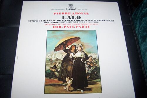 Édouard Lalo - Pierre Amoyal Orchestre National De L'opéra De Monte-Carlo Paul Paray Symphonie Espagnole Pour Violon Et Orchestre Op. 21- Rhapsodie Norvegienne
