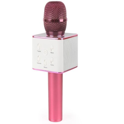 Hobby Tech - Q7 - Microphone sans fil Bluetooth Karaoke avec haut-parleur pour iPhone Android - Or r