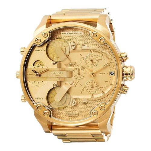 Montre Homme Diesel Mr. Daddy Dz7399 Multi Cadrans En Acier Doré Jaune