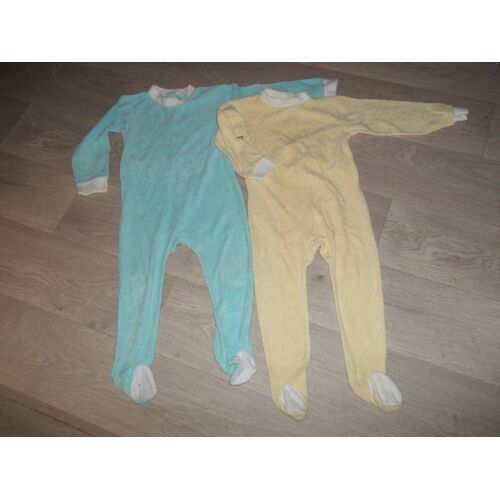 Lot De 2 Grenouillères Verte Et Jaune 4 Ans Tbe