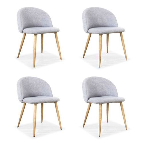 Lot De 4 Chaises Scandinaves Grises - Rossi