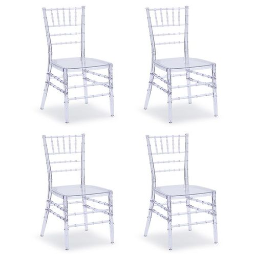 Lot De 4 Chaises Transparentes - Napoleon