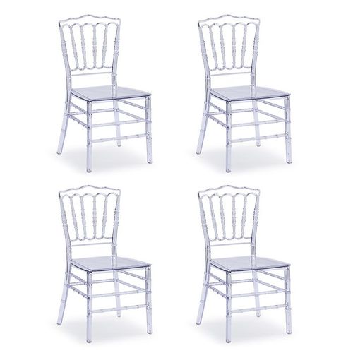 Lot De 4 Chaises Transparentes - Bonaparte