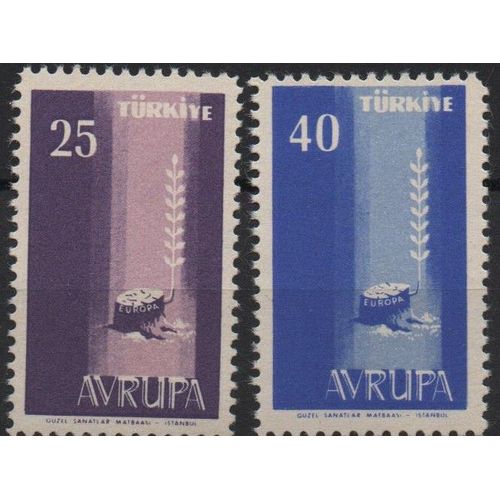 Turquie Timbres Europa 1958