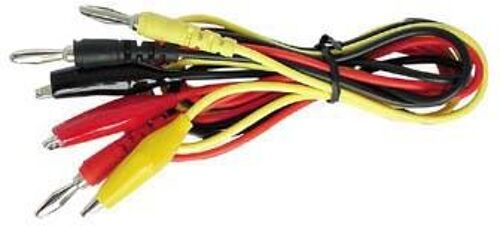 Jeu De Cordons De Mesure - Fiche Banane / Clips Crocodile Avec Gaine Isolante