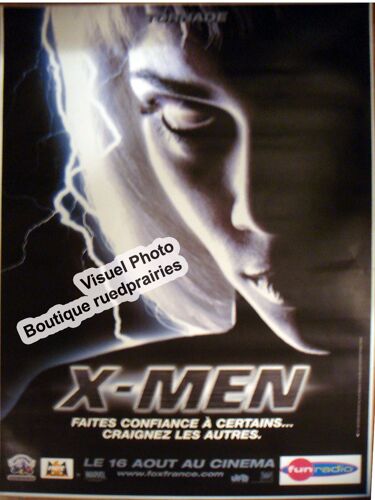 X-Men / Tornade - Véritable Pré-Affiche De Cinéma Roulée - Format 120x160 Cm - De Bryan Singer Avec Hugh Jackman, Halle Berry, Tyler Mane, Patrick Stewart, Famke Janssen, Ian Mckellen - 2000