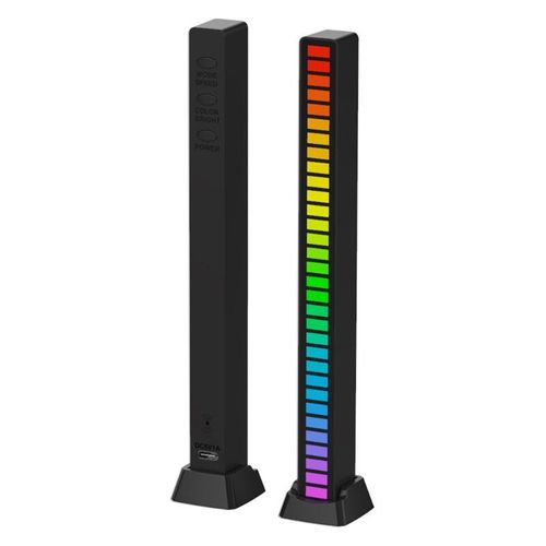 Lampe Led Intelligente À Saut Rythmique Pour Voiture, Barre Lumineuse Décorative À Induction De Musique, Lumière D'ambiance, Rvb