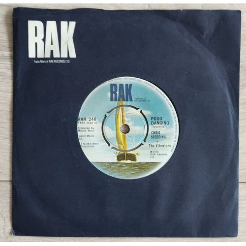 Chris Spending + The Vibrators " Pogo Dancing / The Pose " Vinyl 45 Trs. Uk 1976. Punk Rock.