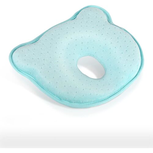 Coussin Bébé Par La Plagiocéphalie,Oreiller Pour Bébé Aider À Prévénir Et Traiter La Tête Plate Baby Pillows,Pour Garçons Filles 0 À 12 Mois(Bleu)