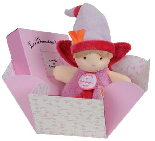 Doudou Peluche Attachetétine Support Sucette Tutute Fée Doll Poupée Dc2389 Rose Violet Fille Bleuet Garçon Les Demoiselles Fées Mini 12 Cm D&c Lot A12066 Doudoud Et Compagnie