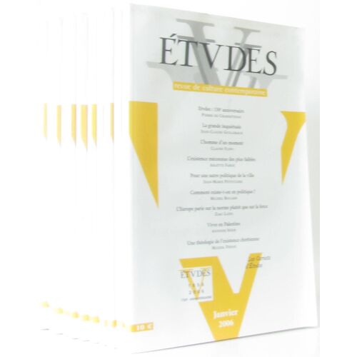 Etudes, Revue De Culture Contemporaine (Année 2006 Complète De Janvier À Décembre)