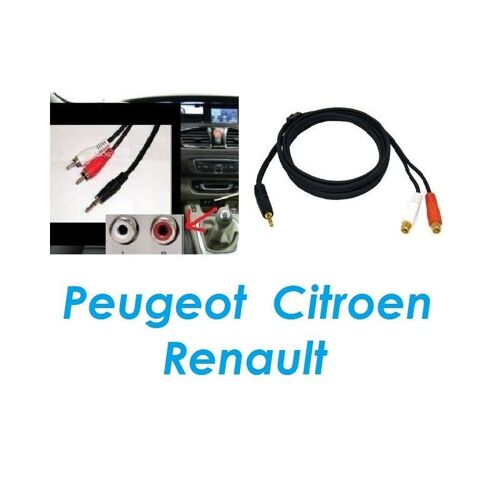 Cable auxiliaire mp3  autoradios d'origine citroen c1 c2 c3 c4 c5 c6 picasso - skyexpert