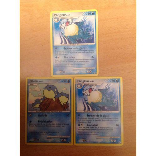 Obalie 50pv (102/123) + Phogleur 80pv (77/111) + Phogleur 80pv (77/111) Pokemon