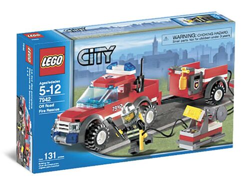 LEGO City - Le 4x4 des pompiers et sa remorque - 7942